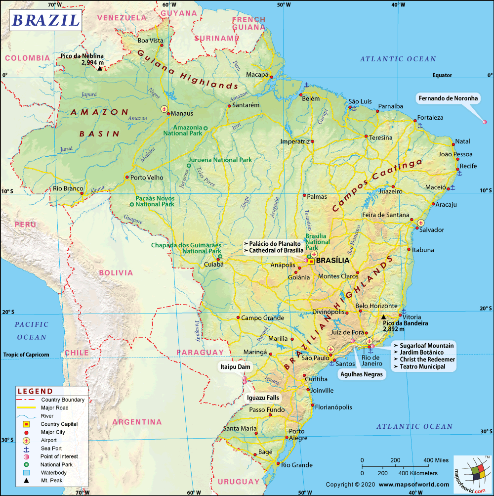 Show Me A Map Of Brazil Brazil Map | Map Of Brazil