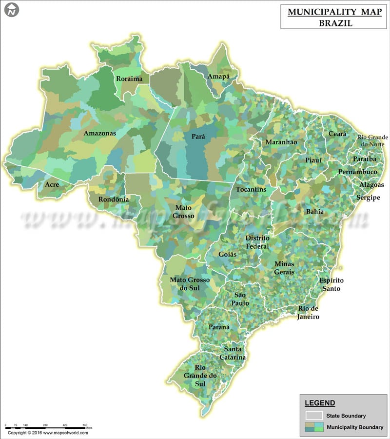 Municipality Map of Brazil