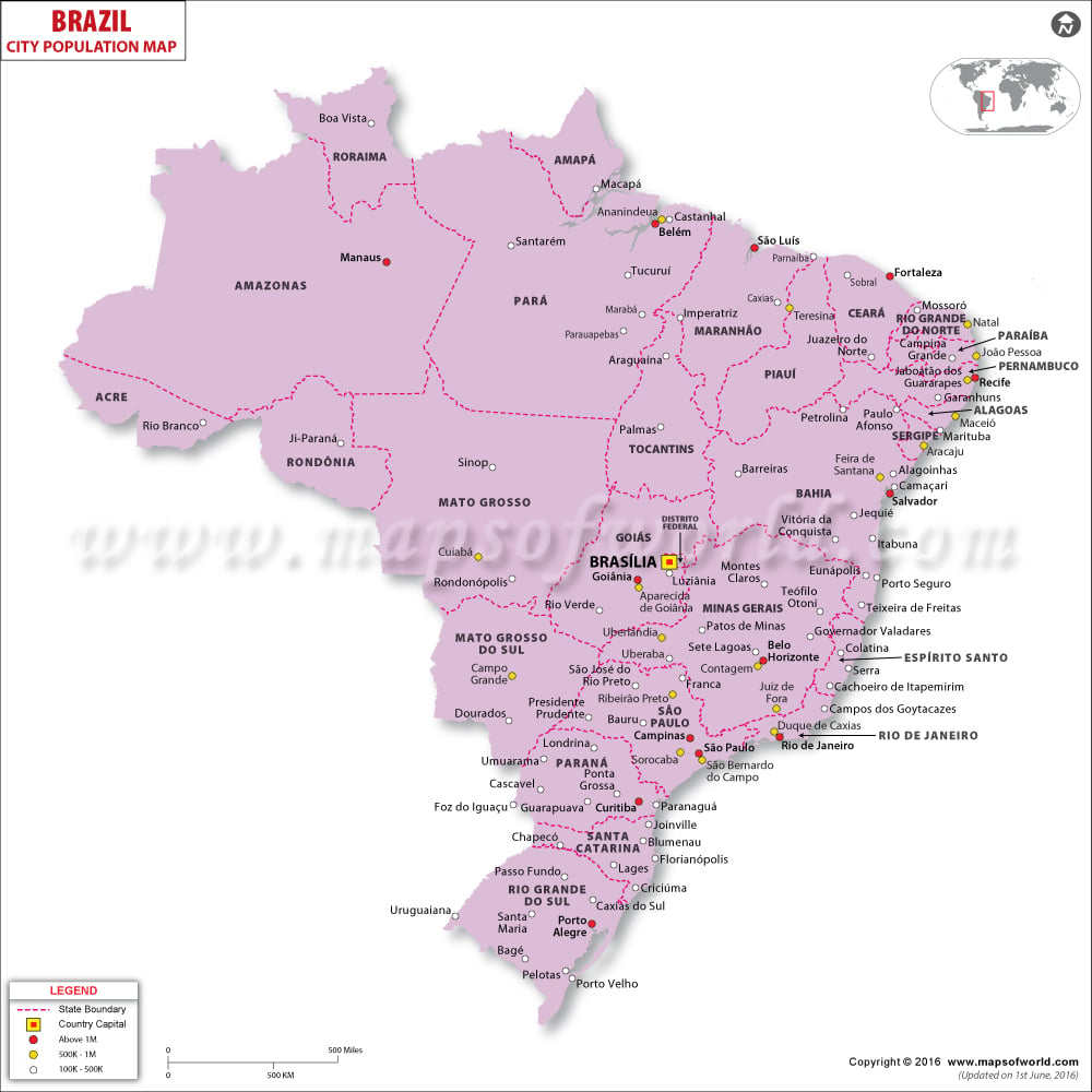 Brazil Population Map