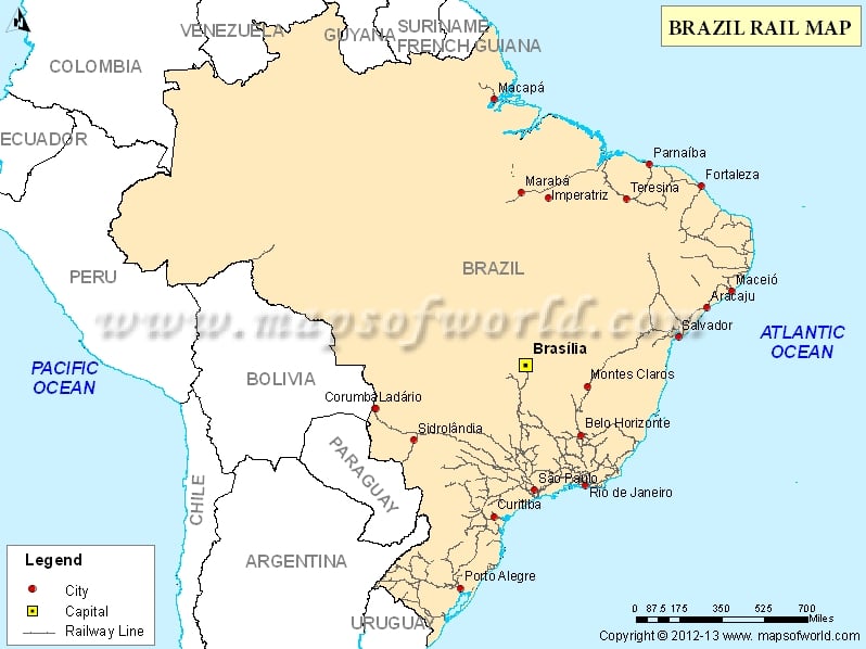 Brazil Railway Map
