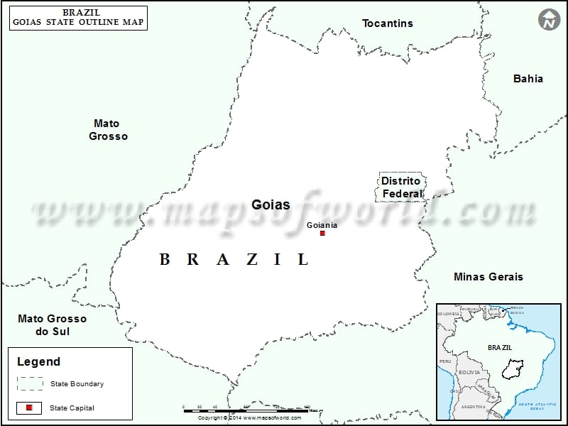 Blank Map of Goias