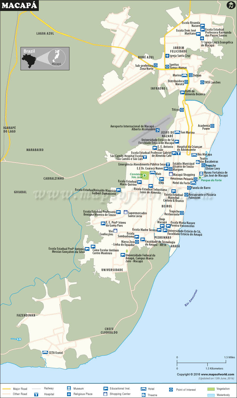 Macapa Mapa Macapa Brazil Map   Macapa Map 