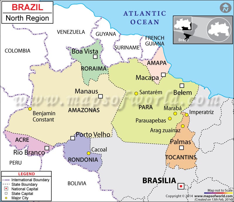 North Brazil Map