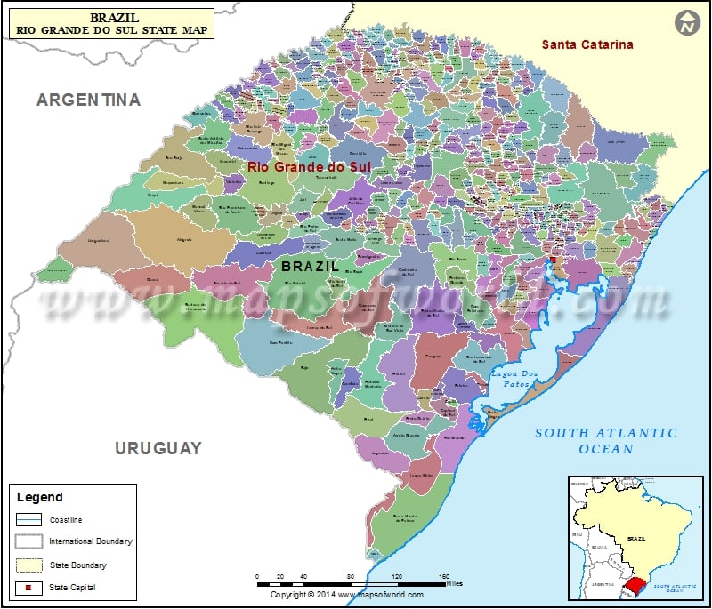 State Map of Rio Grande do Sul