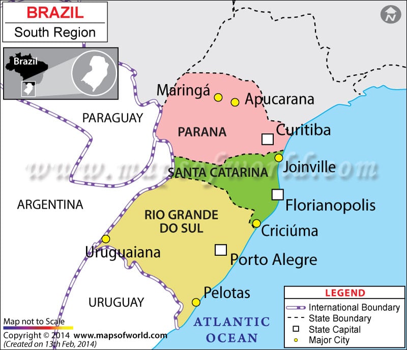 South Brazil Map