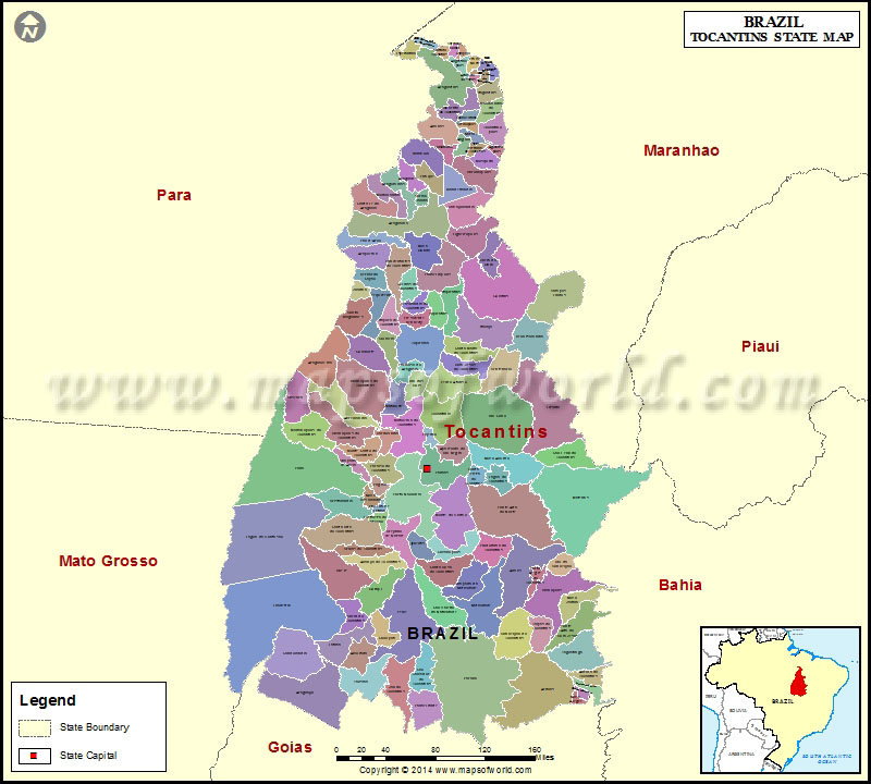 Map of Tocantins