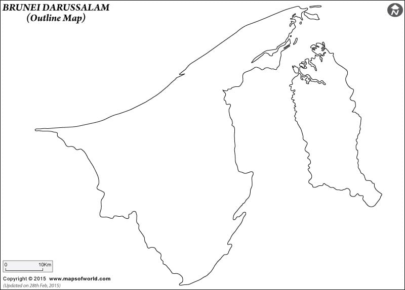 Blank Map of Brunei