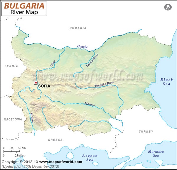 Bulgarian Rivers Map