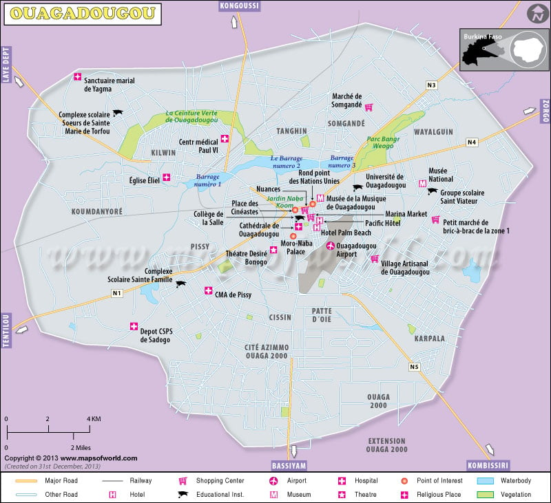 Ouagadougou Map