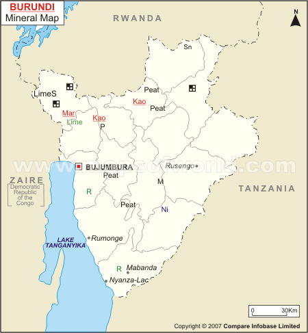 Burundi Mineral Map