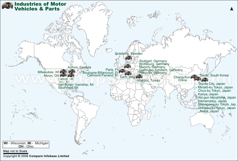 Motor Vehicles Parts Industry Map