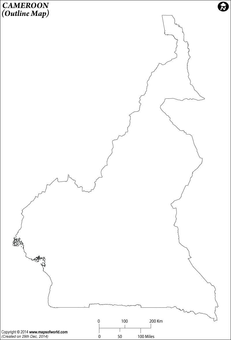 Cameroon Map Outline