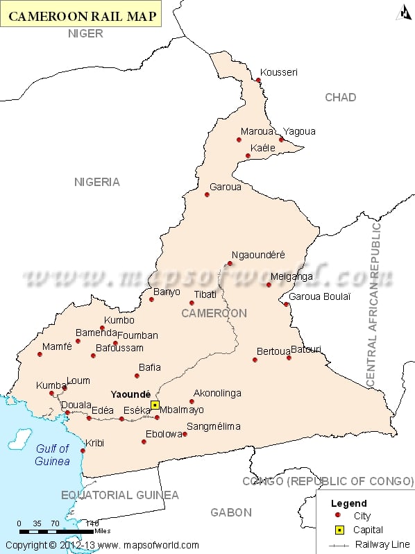 Cameroon Railway Map