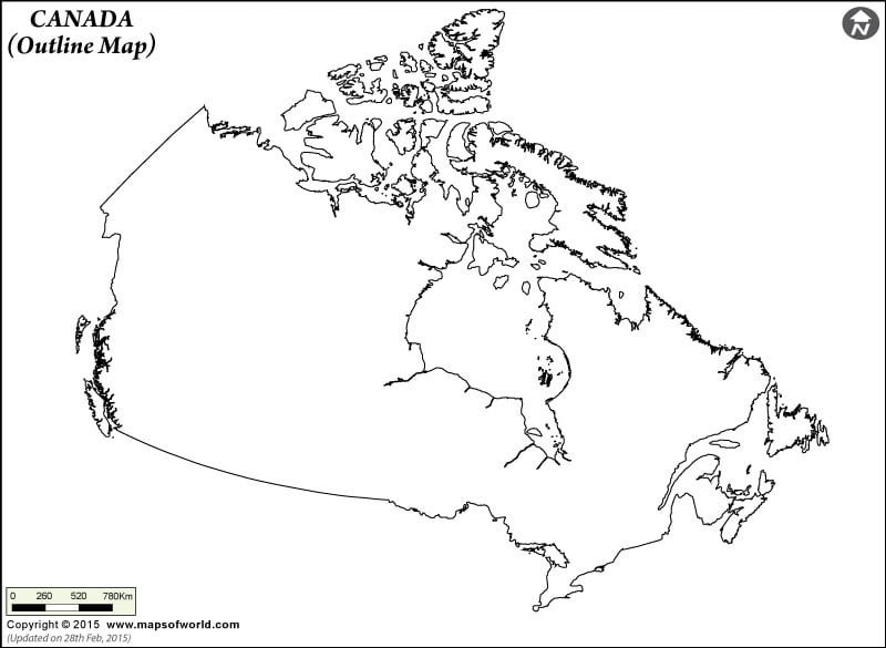 Blank Map Of Canada | Canada Map Outline