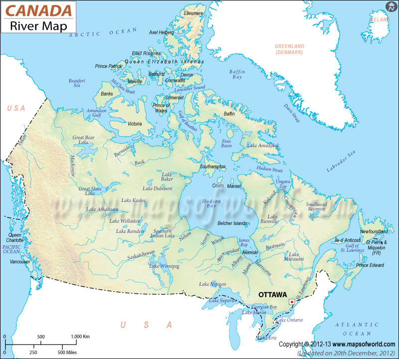 Canadian River Map | Canadian River Systems Map