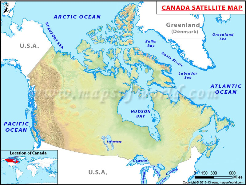 Canada Satellite Map