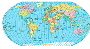 World Map of Modern Era