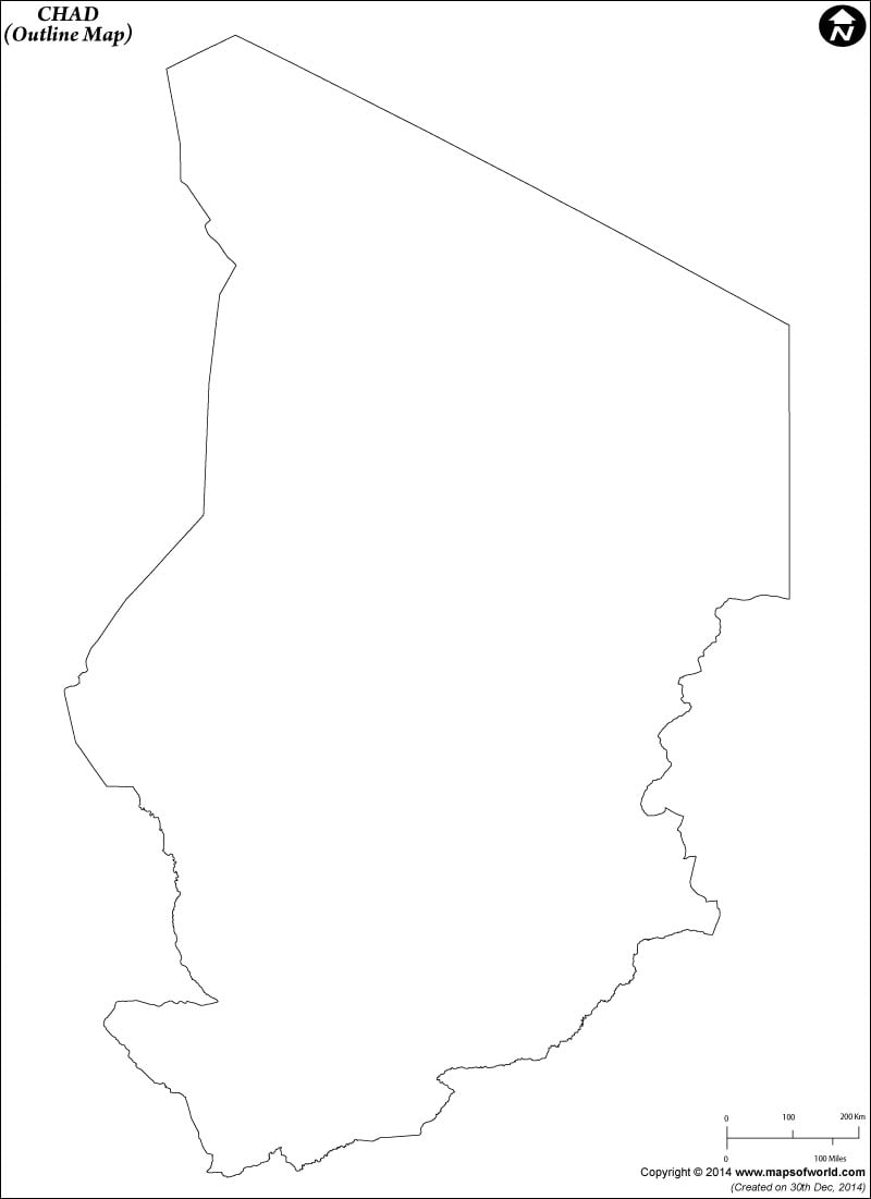 Blank Map of Chad