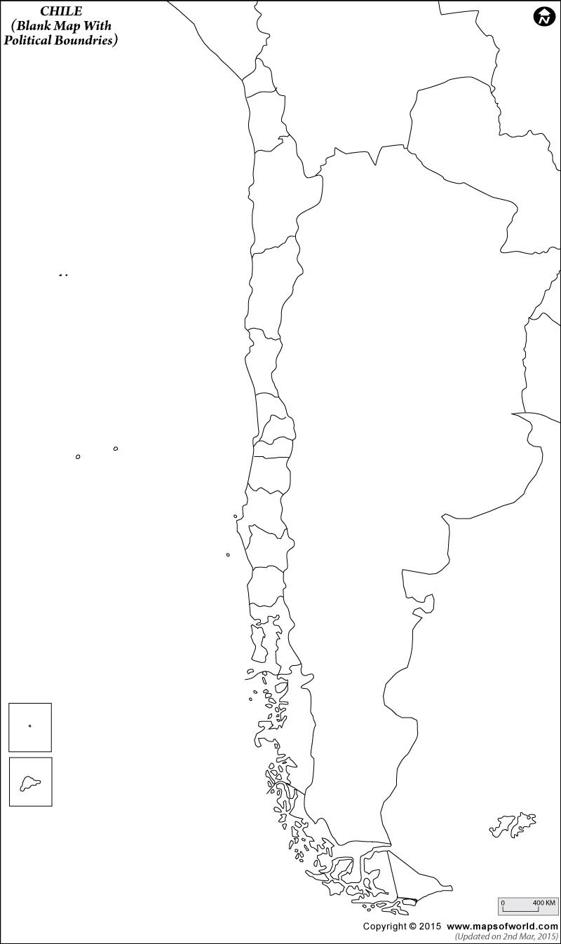 Chile Blank Map With Poltical Boundries