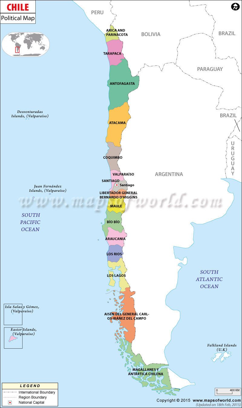 Chile South America Map