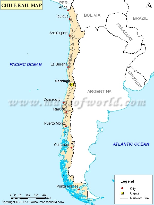 Chile Rail Map