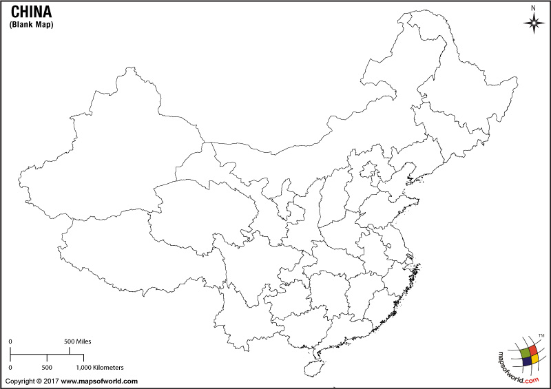 Printable Political Map Of China Cornie Christean   China Blank Map 