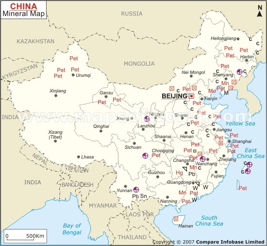 China Mineral Map