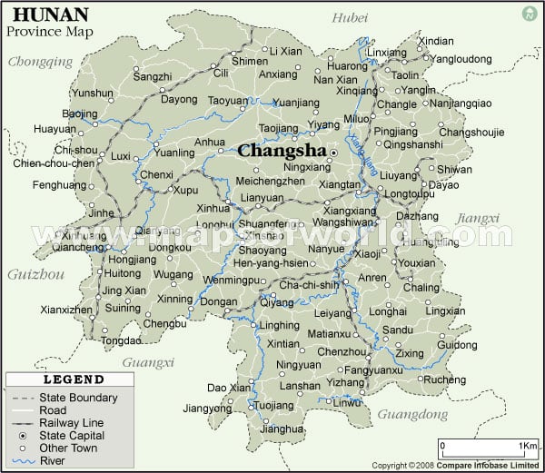 Hunan Province Map