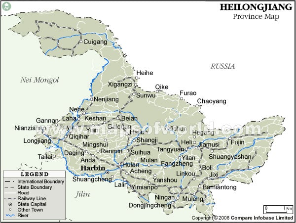 Heilongjiang Provience Map