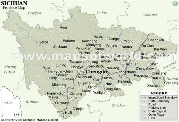 Sichuan Province Map