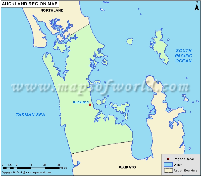 auckland regions map