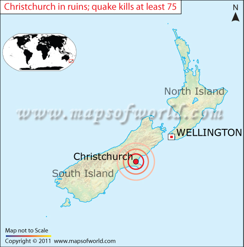 Earthquake in Christchurch, New Zealand