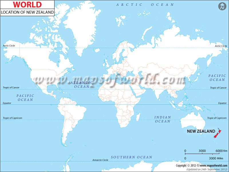 newzealand location map