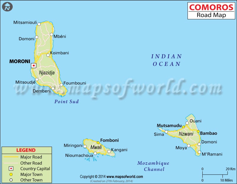 Comoros Road Map