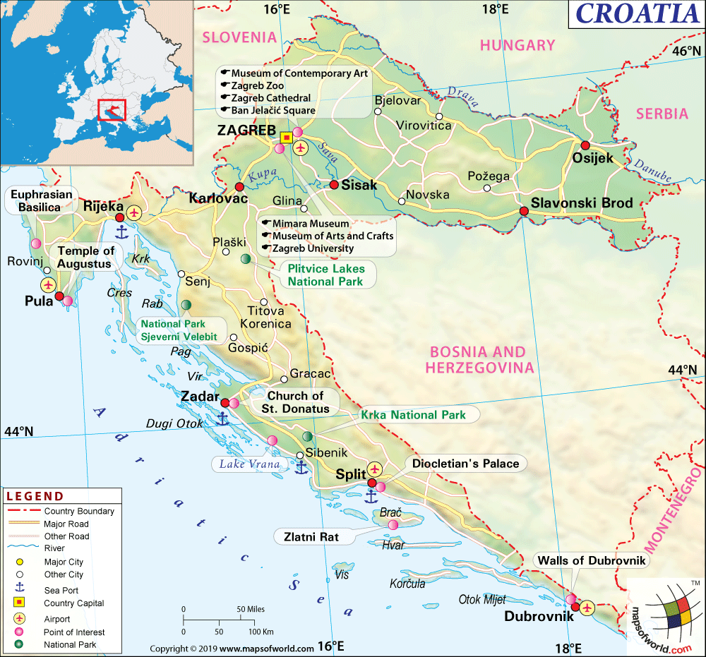 Croatia Map Map Of Croatia Collection Of Croatia Maps