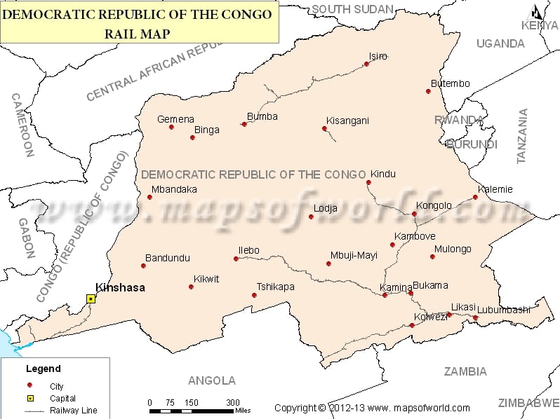 Congo Railway Map