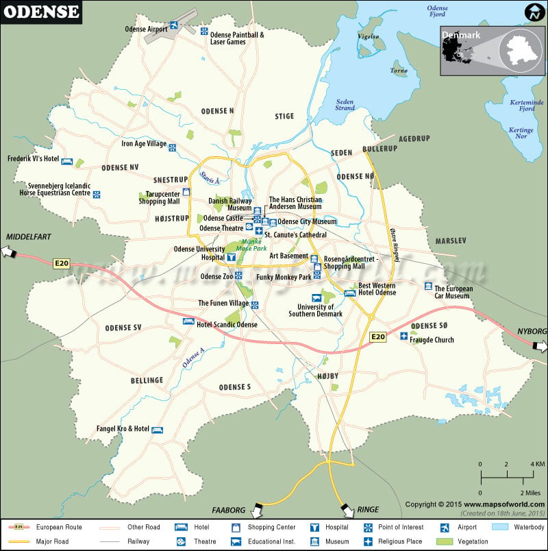 Odense City Map Mapsofworld Com