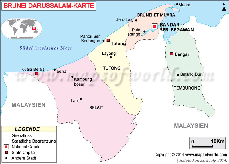 Brunei Karte