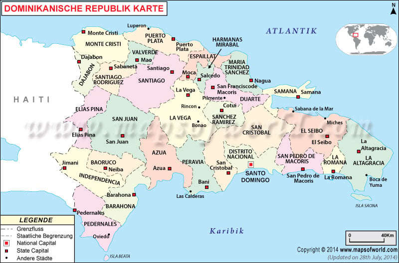 Dominikanische Republik Karte