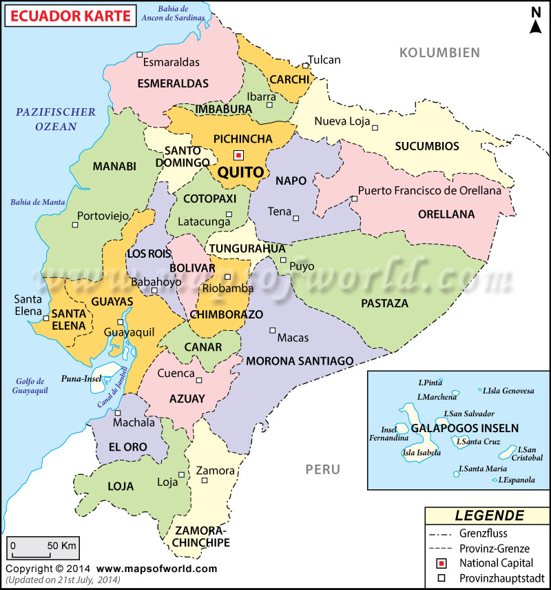 Ecuador-Karte