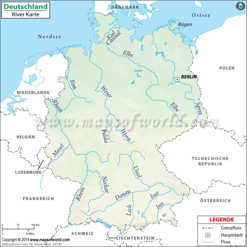 Deutschland Flüss Karte