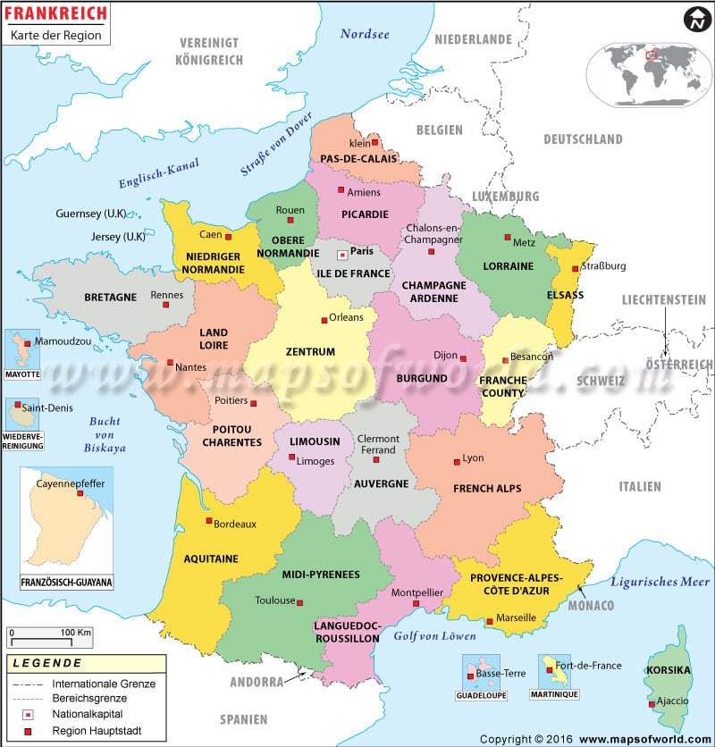 Frankreich Deutschland Karte