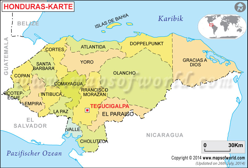 Honduras Karte