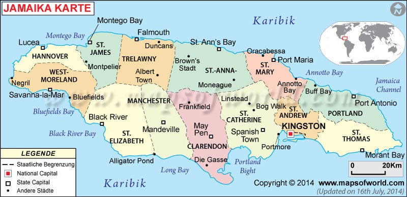 Jamaika Karte