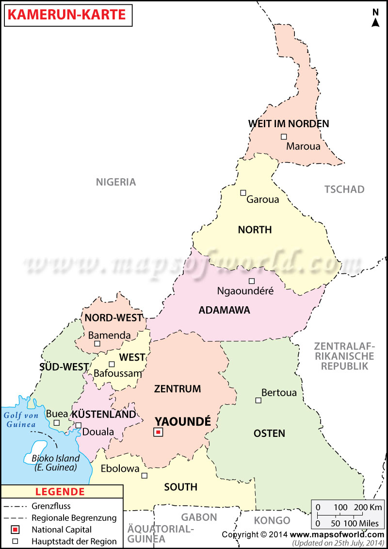 Kamerun Karte