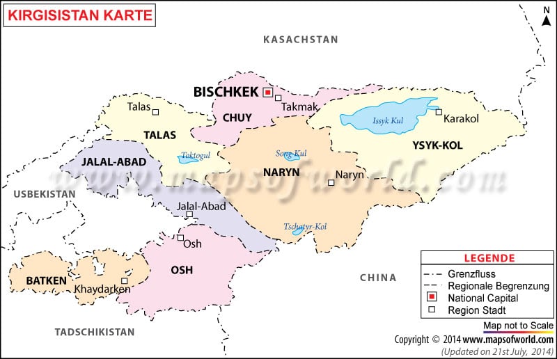 Kirgisistan Karte