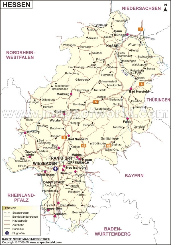 Hessen Karte