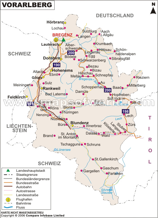 Vorarlberg Karte