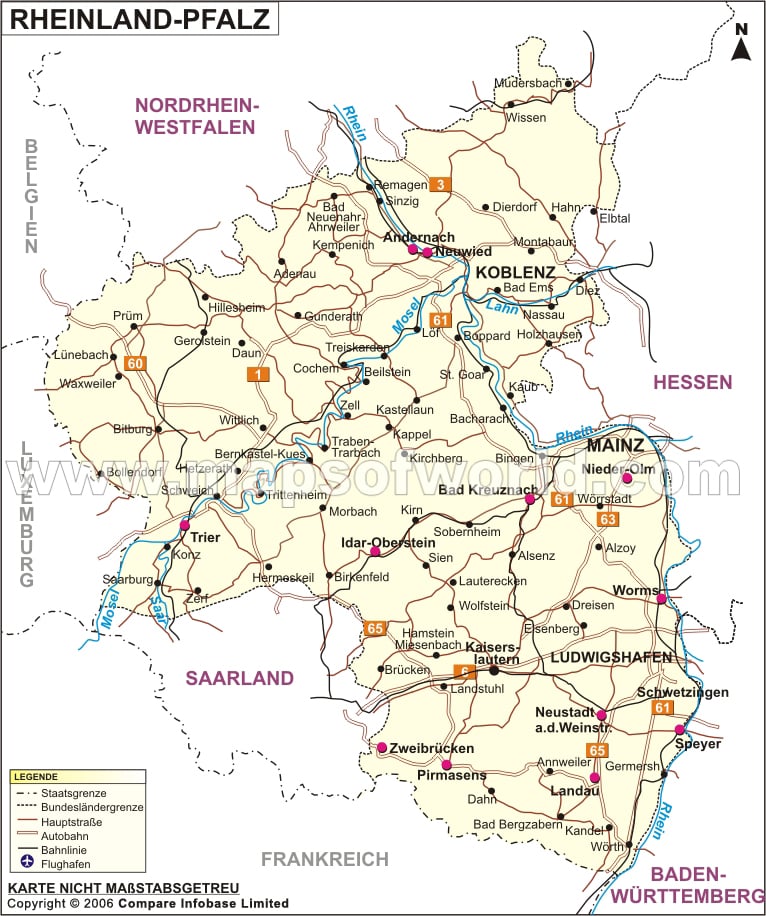 Rheinland-Pfalz Map