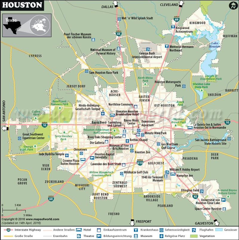 Stadtplan Houston